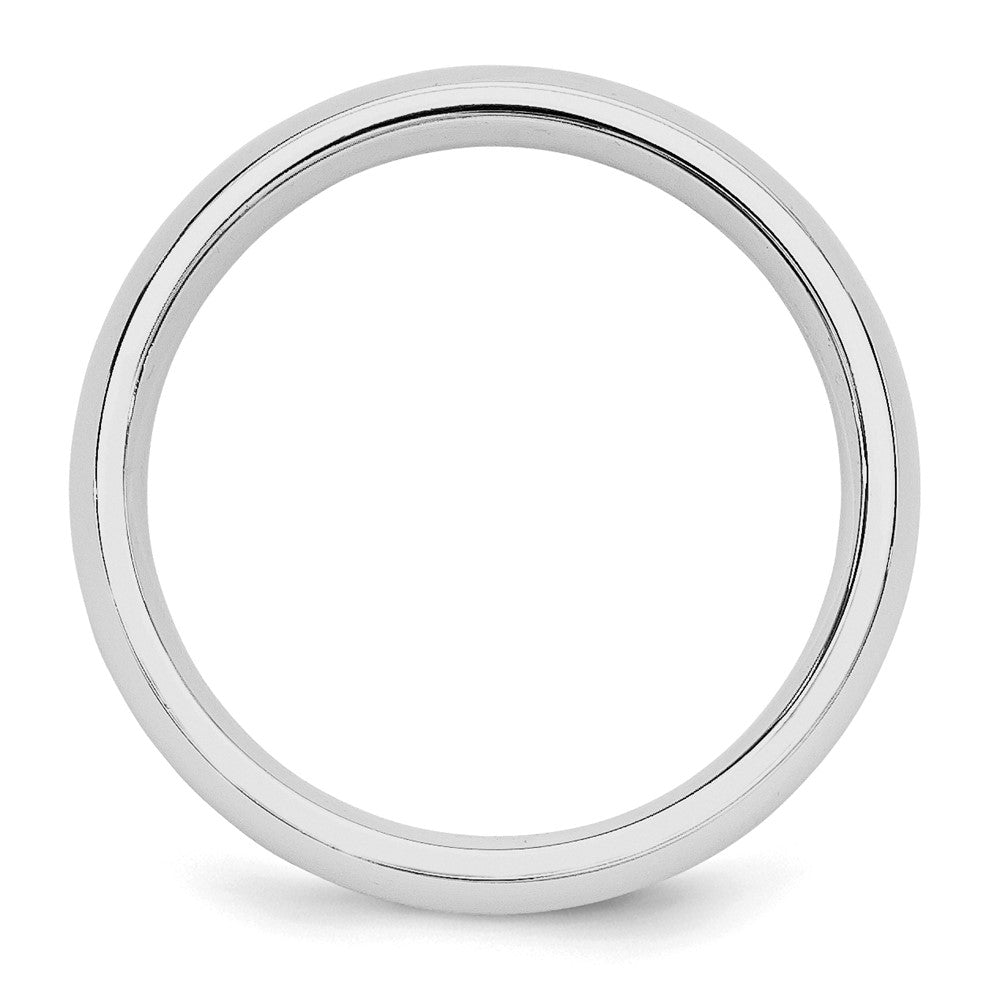 Sterling Silver Rhodium-plated 5mm Comfort Fit Size 10 Band