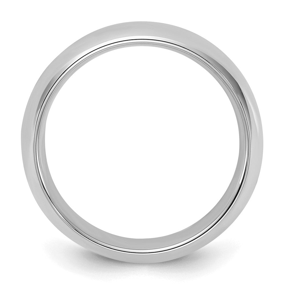 Sterling Silver Rhodium-plated 6mm Comfort Fit Size 4.5 Band
