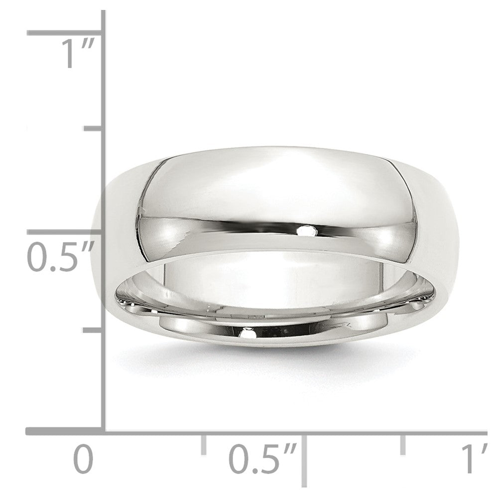 Sterling Silver 7mm Comfort Fit Size 10 Band