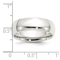 Sterling Silver 7mm Comfort Fit Size 11 Band