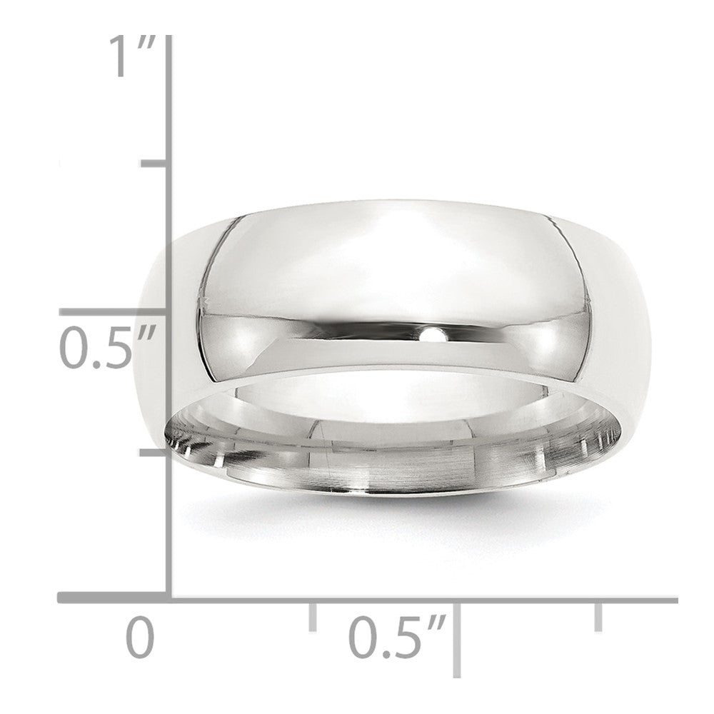 Sterling Silver 8mm Comfort Fit Size 5 Band
