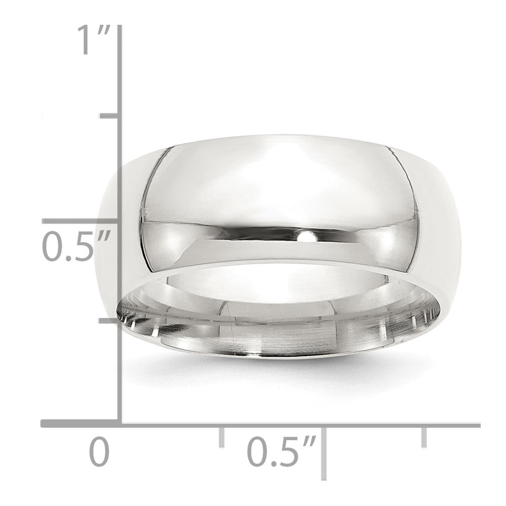 Sterling Silver 9mm Comfort Fit Size 10 Band
