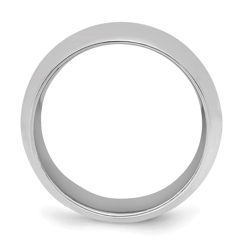 Sterling Silver Rhodium-plated 9mm Comfort Fit Size 5.5 Band