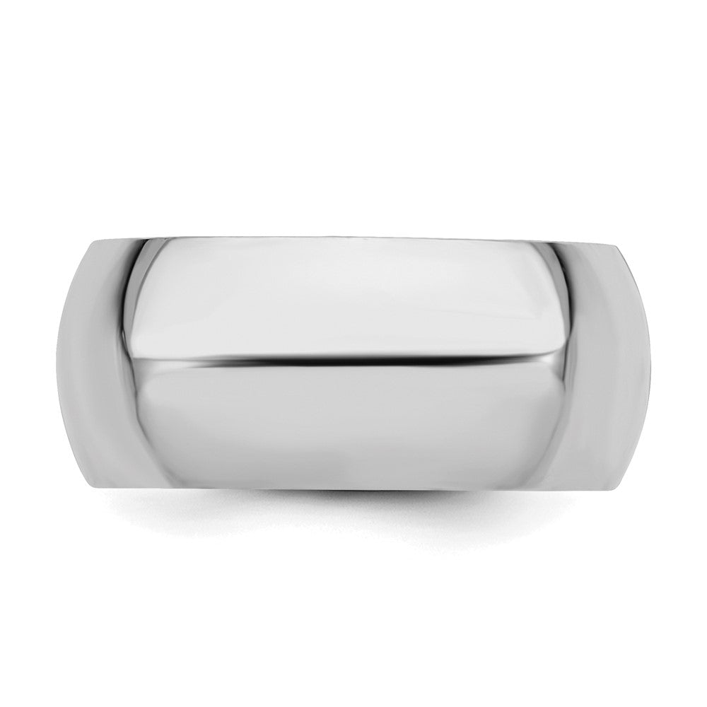 Sterling Silver Rhodium-plated 9mm Comfort Fit Size 9.5 Band
