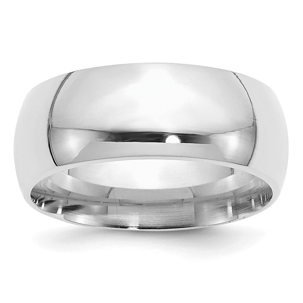 Sterling Silver Rhodium-plated 9mm Comfort Fit Size 9.5 Band