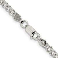 Sterling Silver 3.8mm Pavé Curb Chain