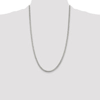 Sterling Silver 3.8mm Pavé Curb Chain