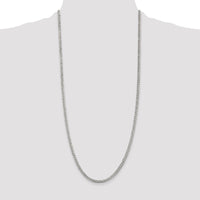 Sterling Silver 3.8mm Pavé Curb Chain