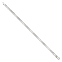 Sterling Silver 3.8mm Pavé Curb Chain
