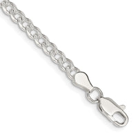 Sterling Silver 3.8mm Pavé Curb Chain