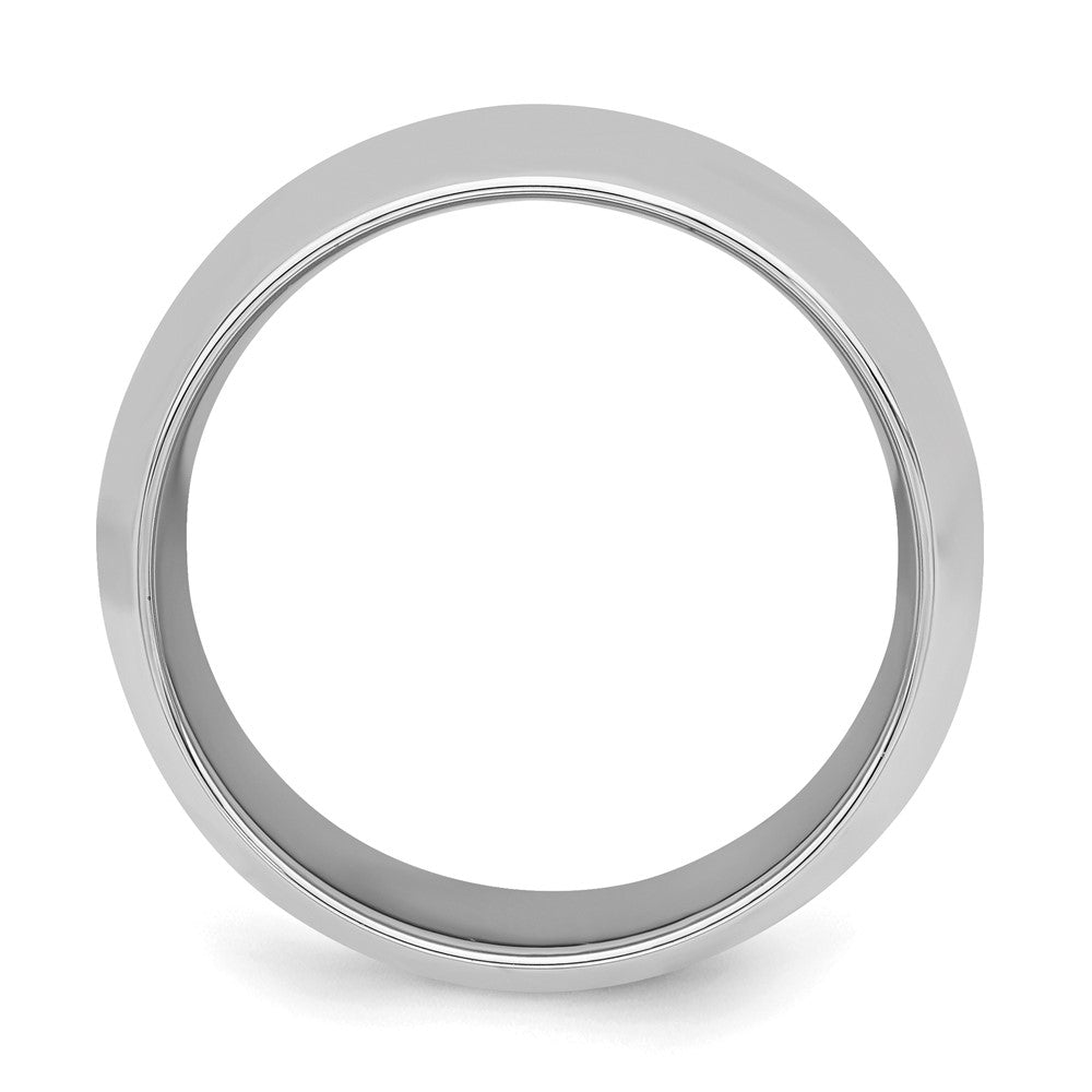 Sterling Silver Rhodium-plated 10mm Comfort Fit Size 9.5 Band
