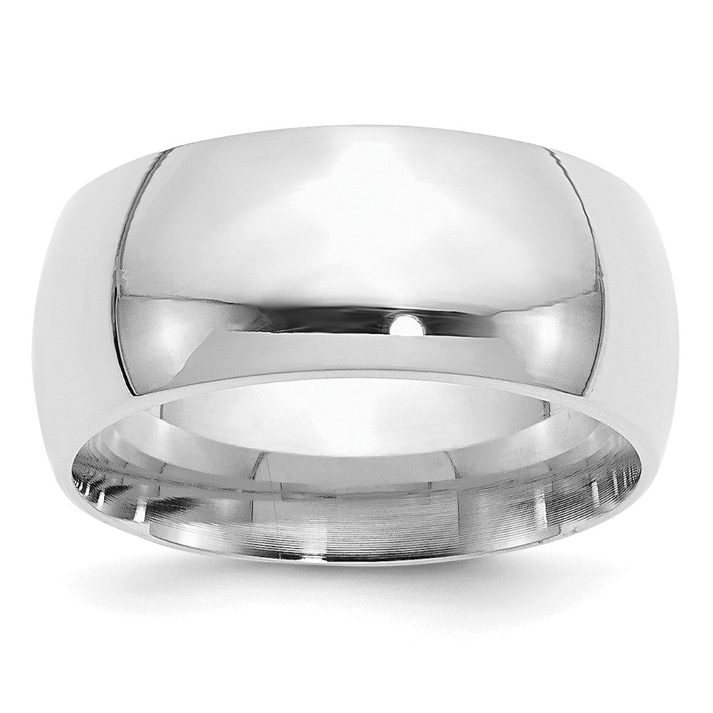 Sterling Silver Rhodium-plated 10mm Comfort Fit Size 11 Band