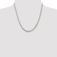 Sterling Silver Rhodium-plated 3.8mm Pavé Curb Chain