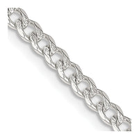 Sterling Silver 3.8mm Pavé Curb Chain