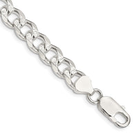 Sterling Silver 8.3mm Pavé Curb Chain