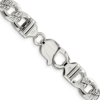 Sterling Silver 9.3mm Pavé Curb Chain