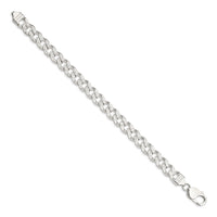 Sterling Silver 9.3mm Pavé Curb Chain