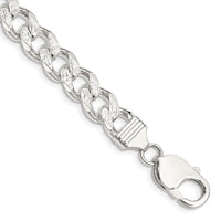 Sterling Silver 9.3mm Pavé Curb Chain