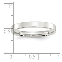 Sterling Silver 3mm Comfort Fit Flat Size 11.5 Band