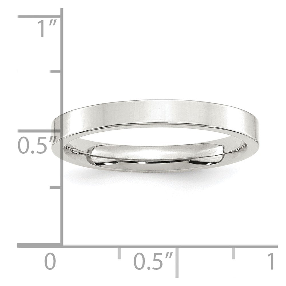 Sterling Silver 3mm Comfort Fit Flat Size 9 Band