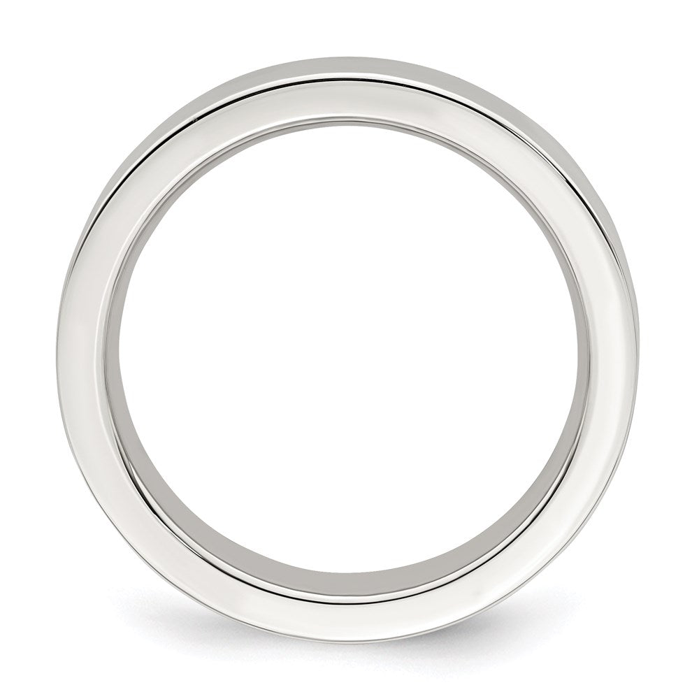 Sterling Silver 4mm Comfort Fit Flat Size 9 Band