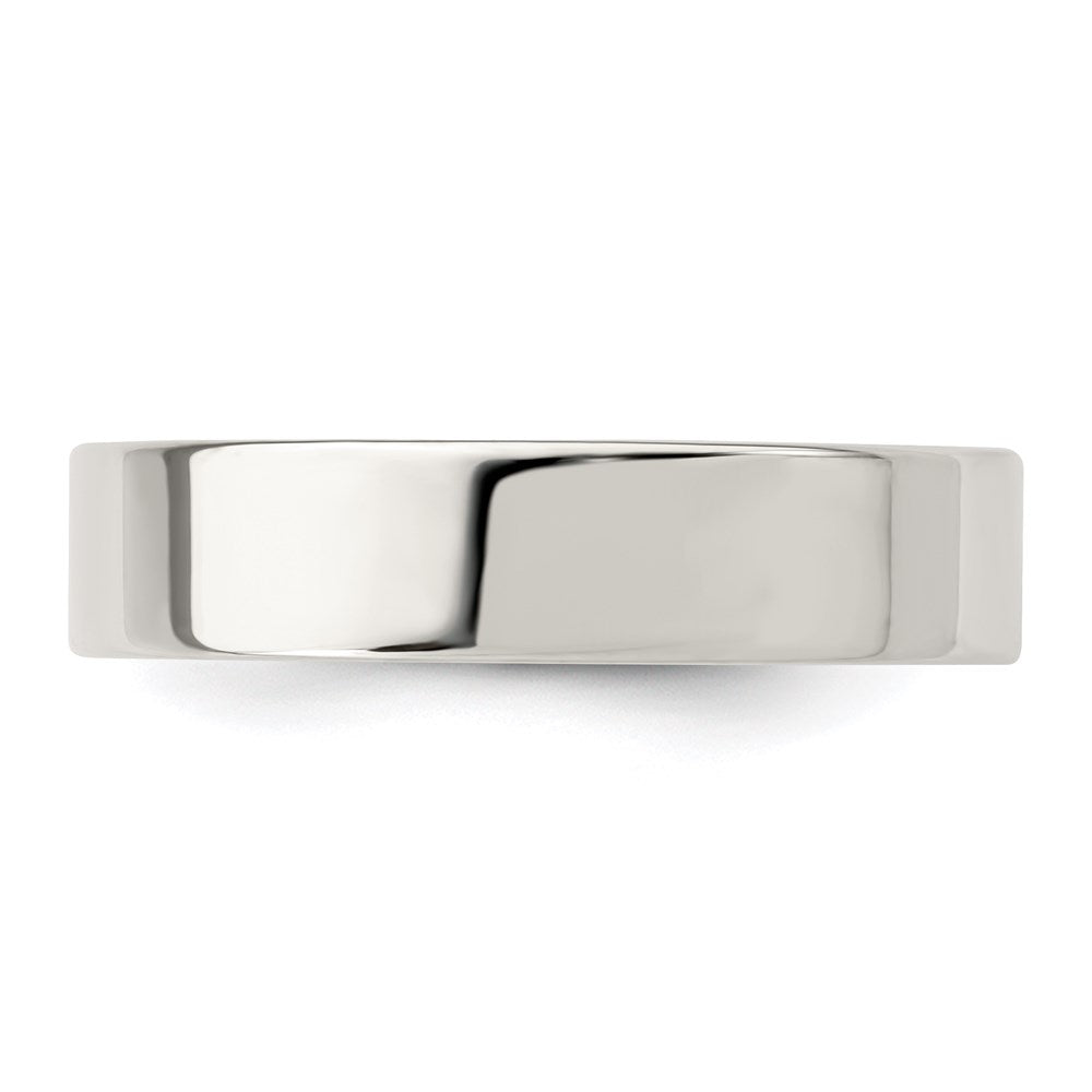 Sterling Silver 5mm Comfort Fit Flat Size 6 Band
