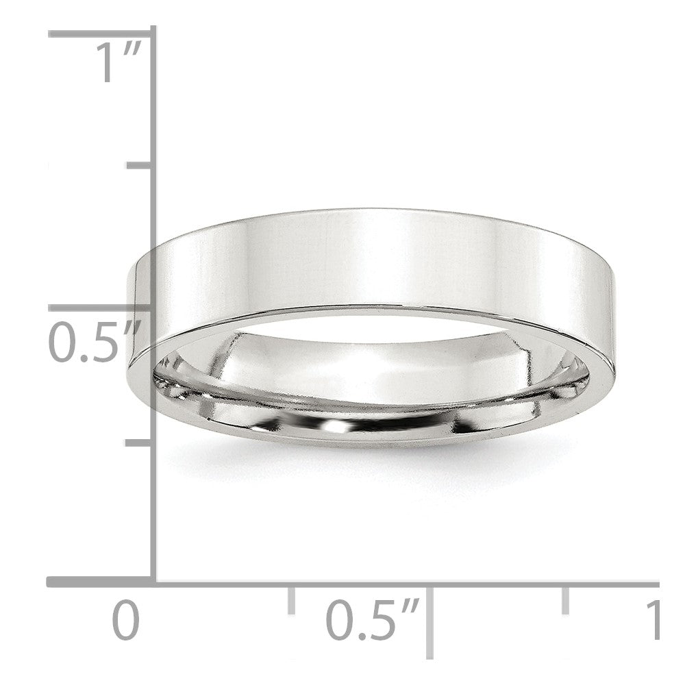Sterling Silver 5mm Comfort Fit Flat Size 6 Band