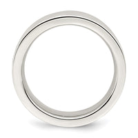Sterling Silver 6mm Comfort Fit Flat Size 7 Band