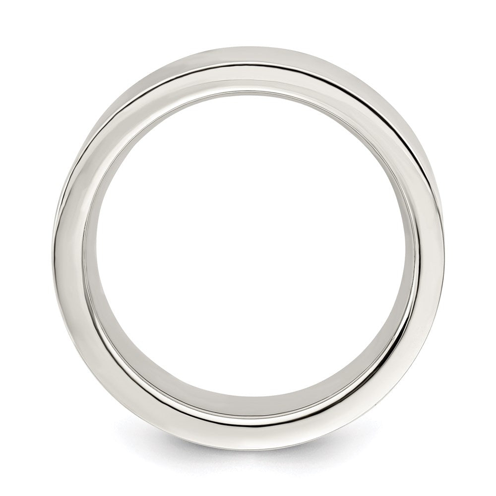 Sterling Silver 7mm Comfort Fit Flat Size 6 Band