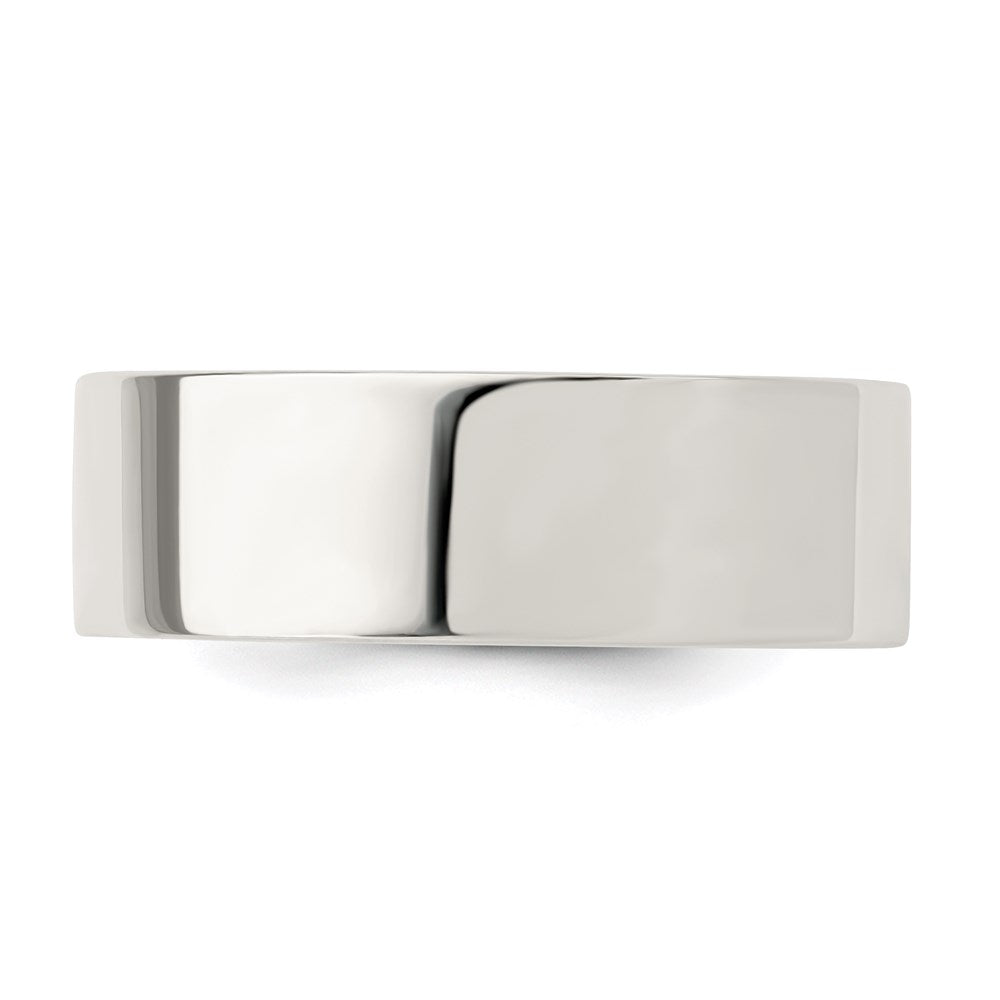 Sterling Silver 7mm Comfort Fit Flat Size 7.5 Band