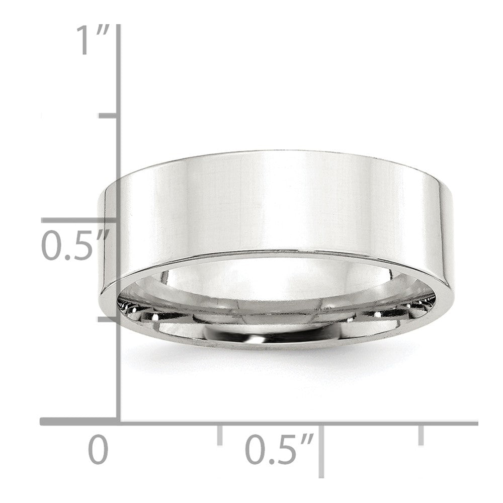 Sterling Silver 7mm Comfort Fit Flat Size 4 Band