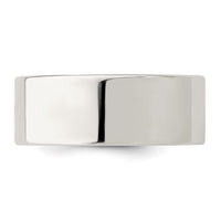 Sterling Silver 8mm Comfort Fit Flat Size 5 Band