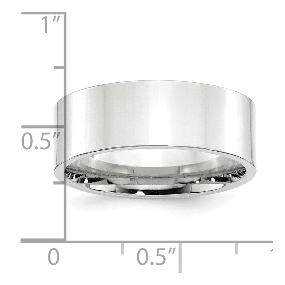 Sterling Silver 8mm Comfort Fit Flat Size 10 Band