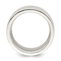 Sterling Silver 10mm Comfort Fit Flat Size 5.5 Band