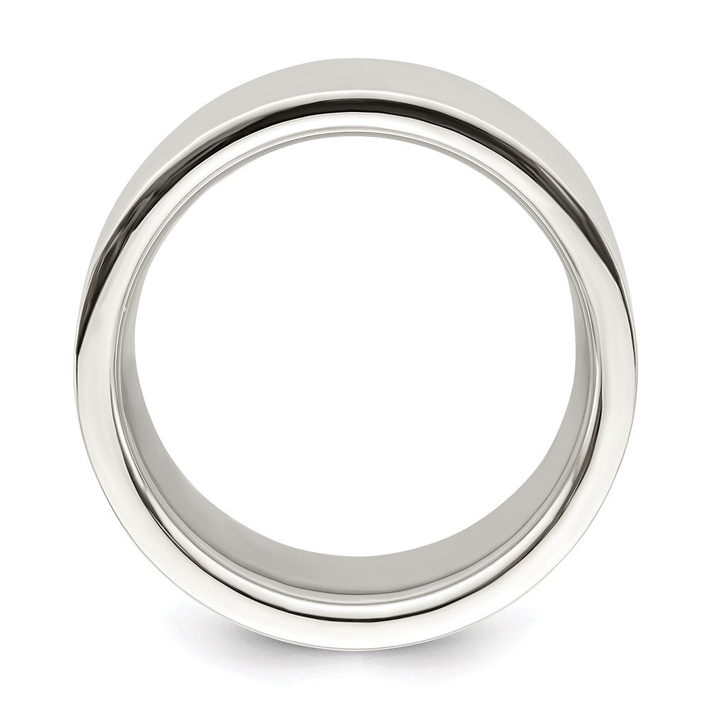 Sterling Silver 12mm Comfort Fit Flat Size 11 Band