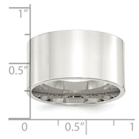 Sterling Silver 12mm Comfort Fit Flat Size 11 Band