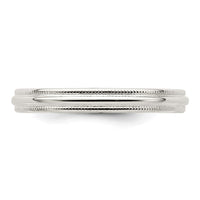 Sterling Silver 3mm Comfort Fit Milgrain Size 8 Band