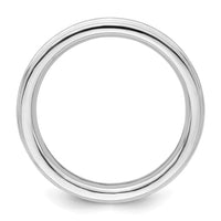 Sterling Silver Rhodium-plated 3mm Comfort Fit Milgrain Size 9 Band