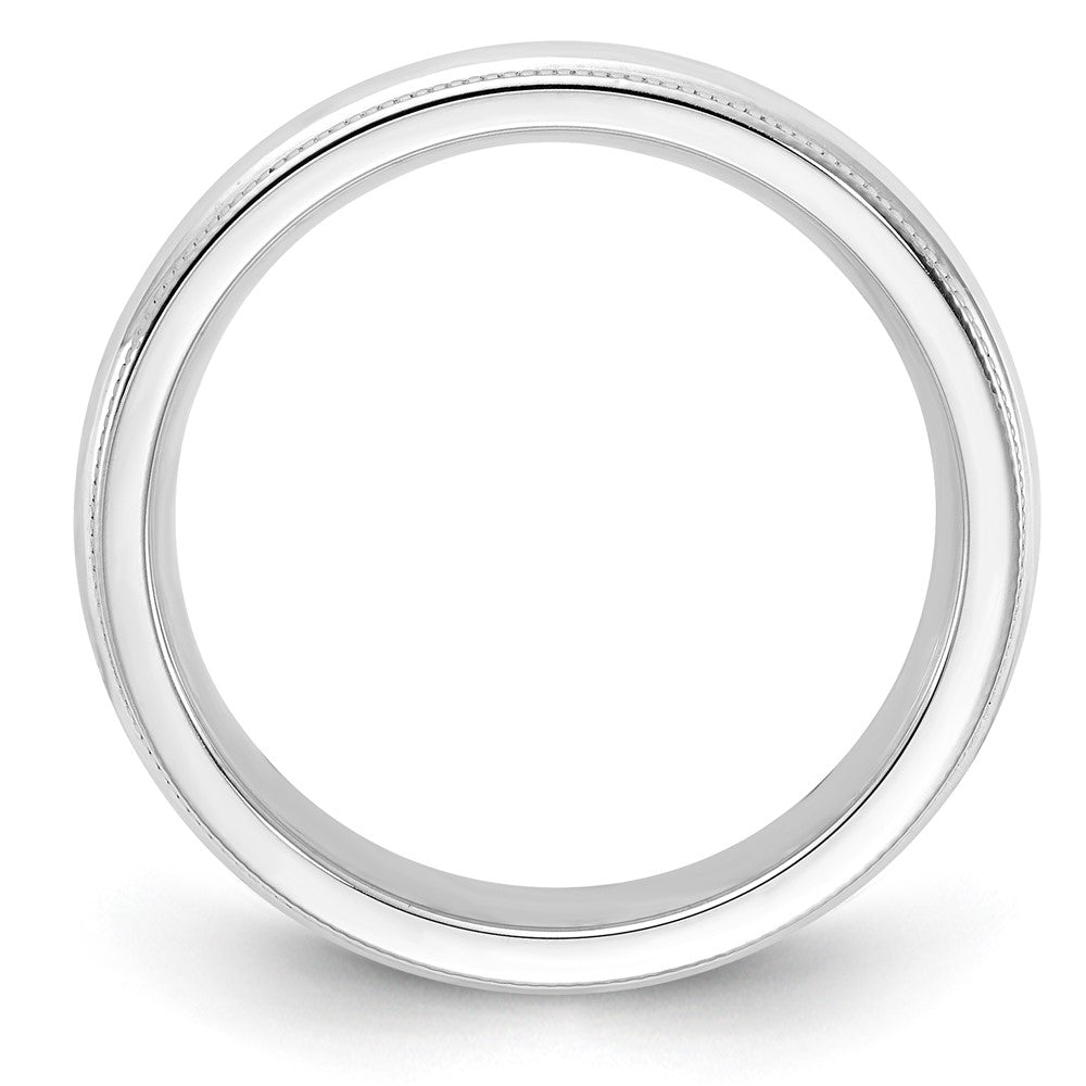 Sterling Silver 4mm Milgrain Comfort Fit Size 10 Band