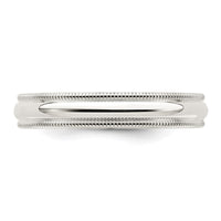 Sterling Silver 4mm Milgrain Comfort Fit Size 5 Band