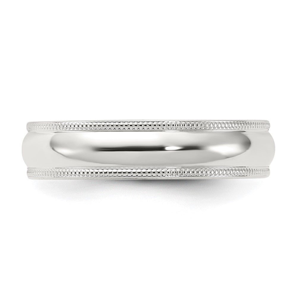 Sterling Silver 5mm Milgrain Comfort Fit Size 10.5 Band
