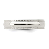 Sterling Silver 5mm Milgrain Comfort Fit Size 4 Band