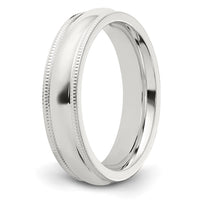 Sterling Silver 5mm Milgrain Comfort Fit Size 10.5 Band