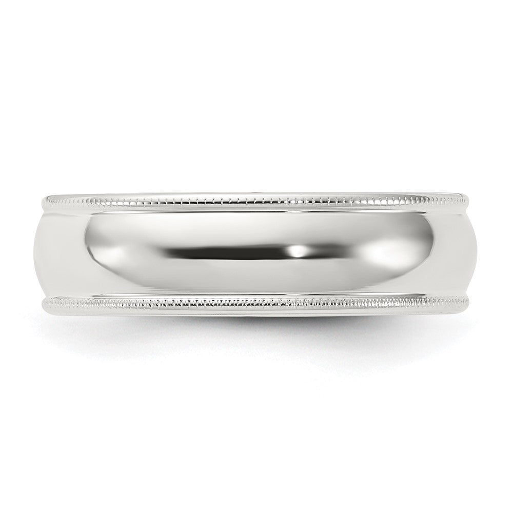 Sterling Silver 6mm Milgrain Comfort Fit Size 4 Band
