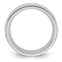 Sterling Silver Rhodium-plated 6mm Comfort Fit Milgrain Size 8.5 Band