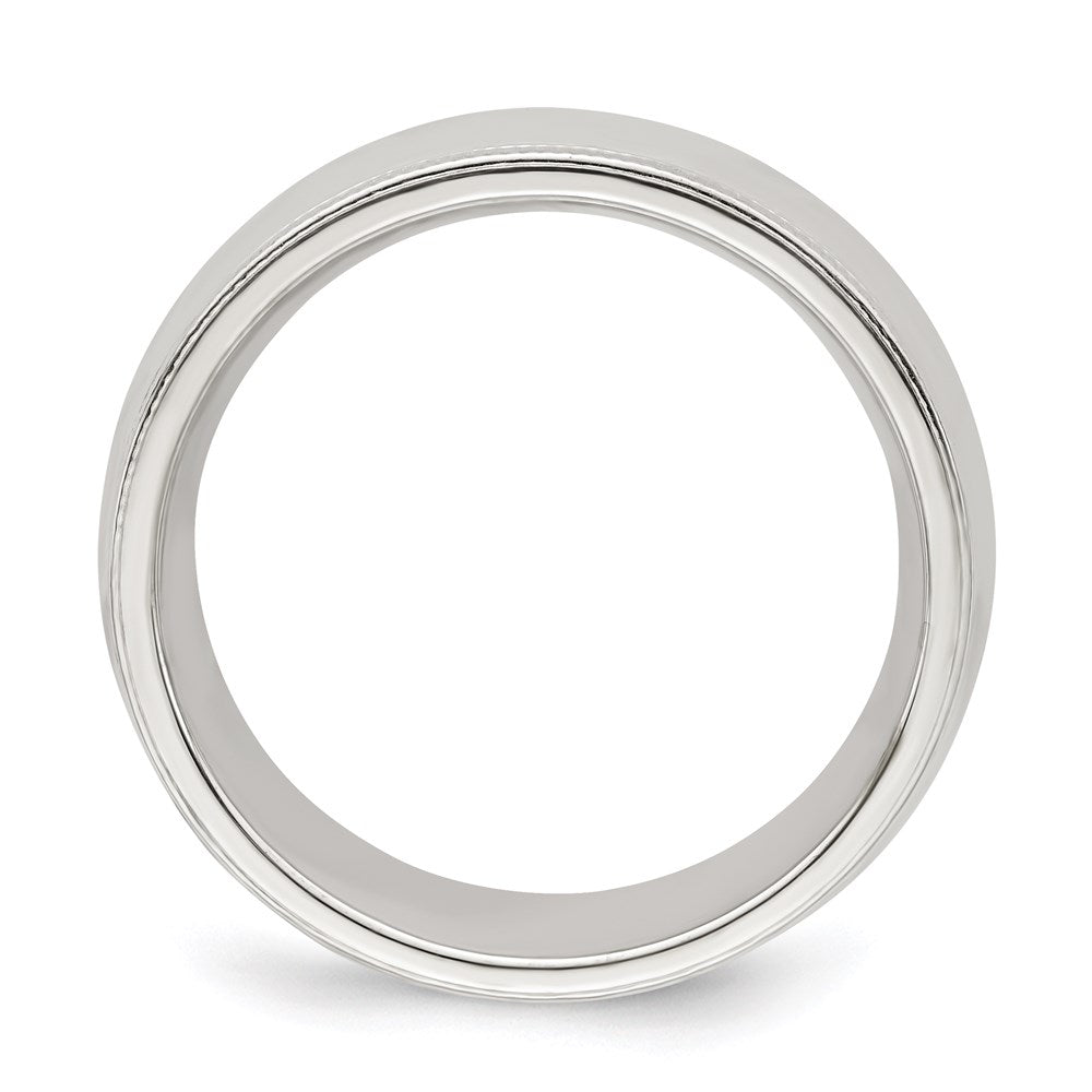 Sterling Silver 7mm Milgrain Comfort Fit Size 12 Band