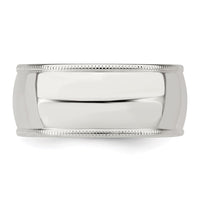 Sterling Silver 9mm Comfort Fit Milgrain Size 7 Band