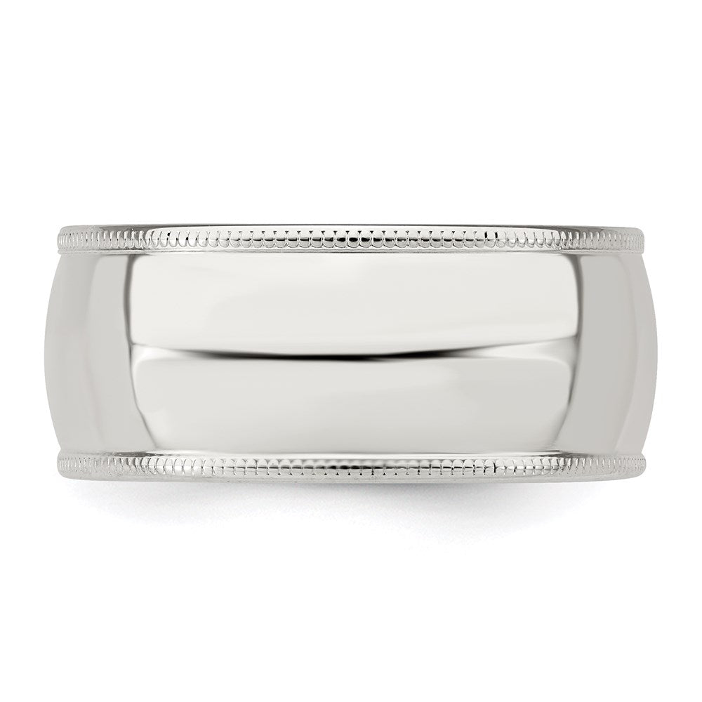Sterling Silver 9mm Milgrain Comfort Fit Size 12 Band