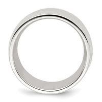 Sterling Silver 10mm Comfort Fit Milgrain Size 9 Band