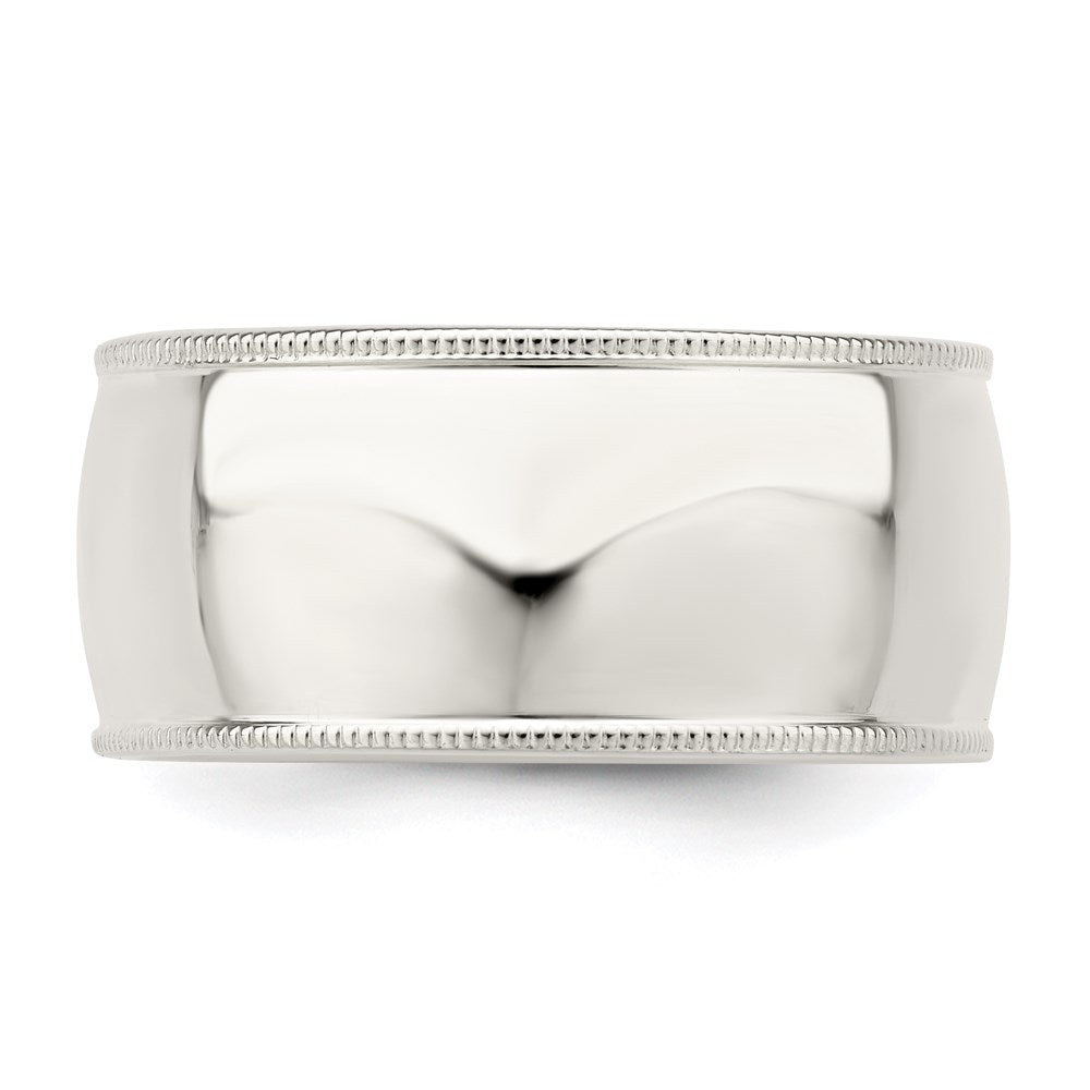 Sterling Silver 10mm Comfort Fit Milgrain Size 6 Band